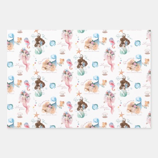 Mermaid Wrapping Paper Sheets Zazzle