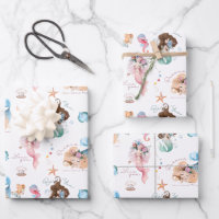 Mermaid Wrapping Paper Sheets