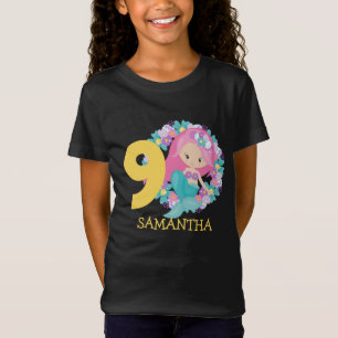 Mermaid yellow 9th birthday T-Shirt