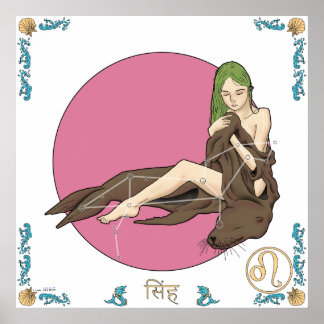 Mermaid Zodiac Print - Leo