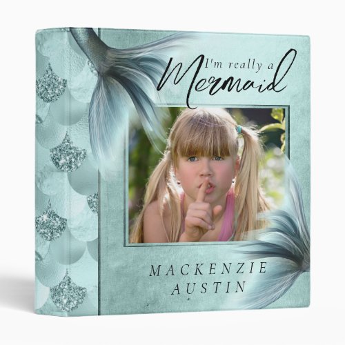 MermaidLife Album  Really a Mermaid Quote 3 Ring Binder