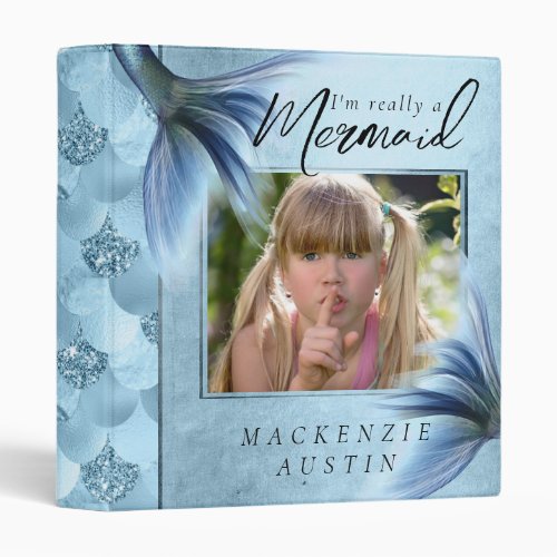 MermaidLife Album  Really a Mermaid Quote 3 Ring Binder