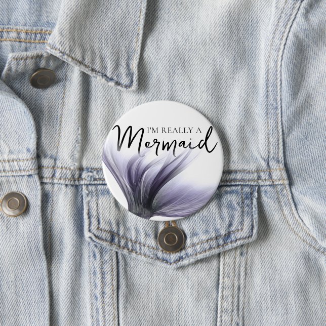 #MermaidLife Im Really a Mermaid | Purple Quote Button (In Situ)