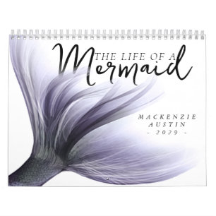 #MermaidLife Life of a Mermaid Purple 12 Photo Calendar