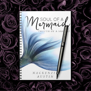 #MermaidLife Sailor Mouth Mermaid Soul   Blue Tail Notebook