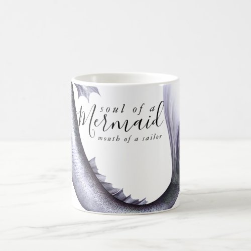 MermaidLife Sailor Mouth Mermaid Soul  Purple Coffee Mug