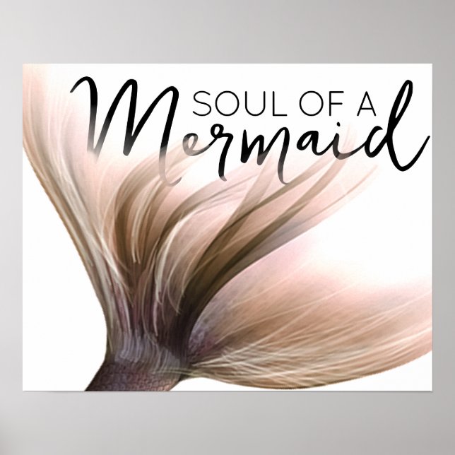 #MermaidLife Soul of a Mermaid | Quote Purple Poster (Front)