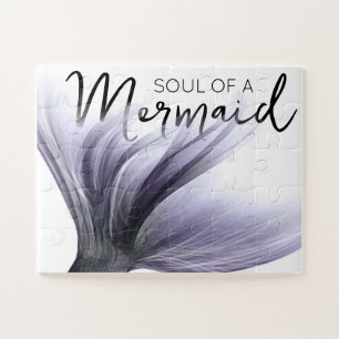 #MermaidLife Soul of a Mermaid   Tail Quote Jigsaw Puzzle