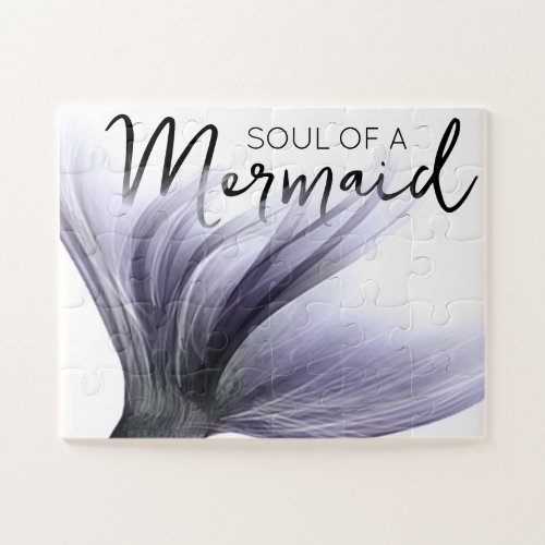 MermaidLife Soul of a Mermaid  Tail Quote Jigsaw Puzzle