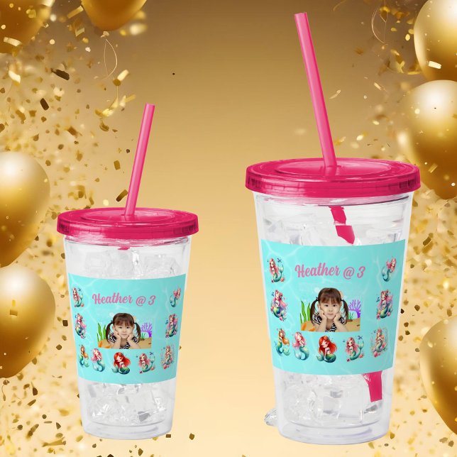 Mermaids Acrylic Tumbler Birthday Favor (Creator Uploaded)