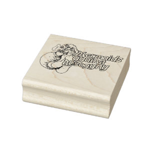 Mermaids Against Misogyny Feminist Mermaid artwork Rubber Stamp