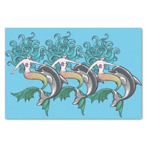 Mermaids and Dolphins Tissue Paper