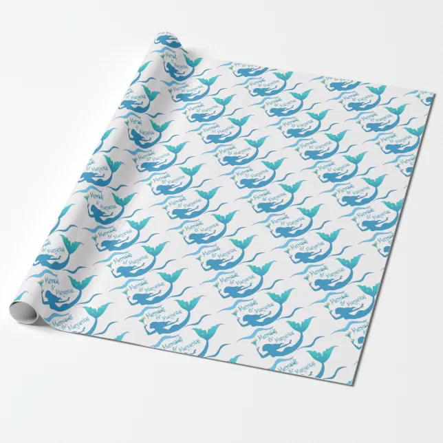 Mermaids and Margarita Wrapping Supplies Wrapping Paper Zazzle