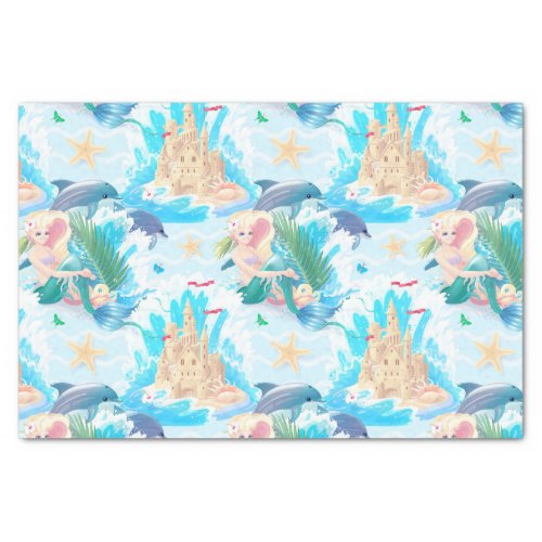 Mermaids And Sand Castles  Tissue Paper