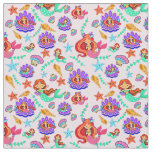 Mermaids and Shells Fabric