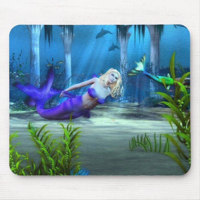 Mermaid's At Play Mouse Pad (Front)