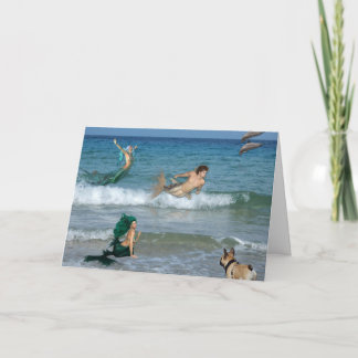 Mermaids Birthday Card