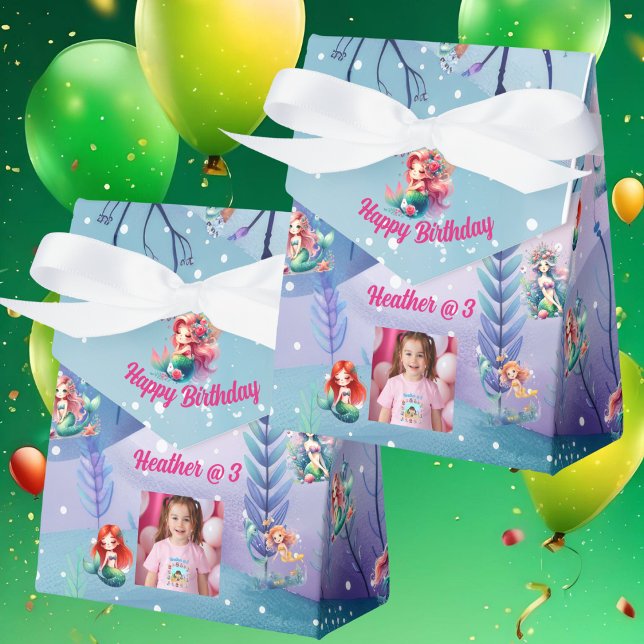 Mermaids Birthday Favor Box for Kids Party (Creator Uploaded)