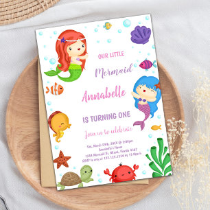 Mermaids Birthday Invitations
