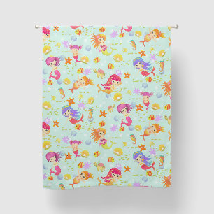 Mermaids Blue Blackout Curtains