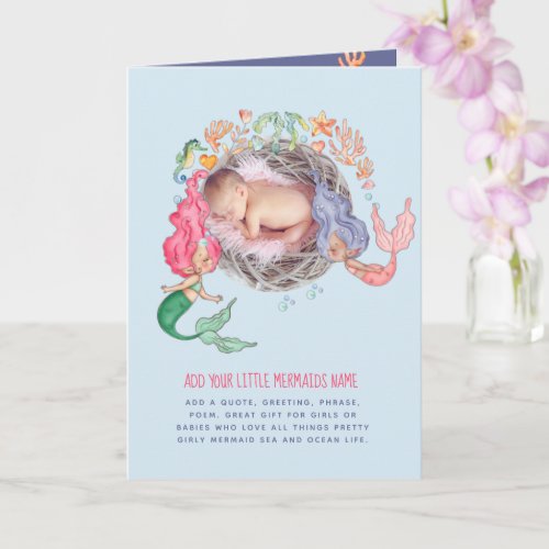 Mermaids BUDGET PHOTO Invite Announcement