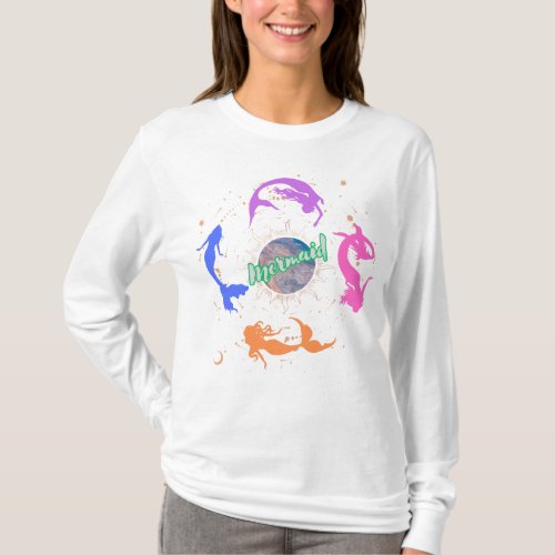 Mermaids Dancing in the Moonlight T_Shirt