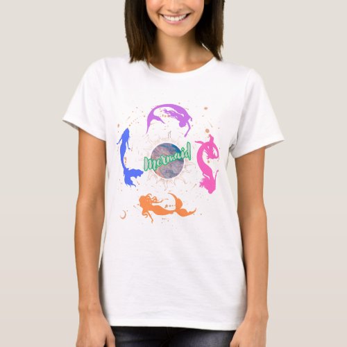 Mermaids Dancing in the Moonlight T_Shirt