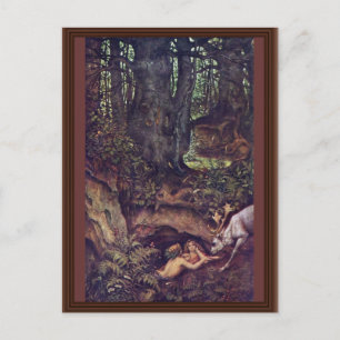 Mermaids Deer Mortifying By Schwind Moritz Von Postcard