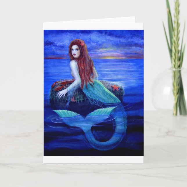 "Mermaid's Dinner" note card (Front)