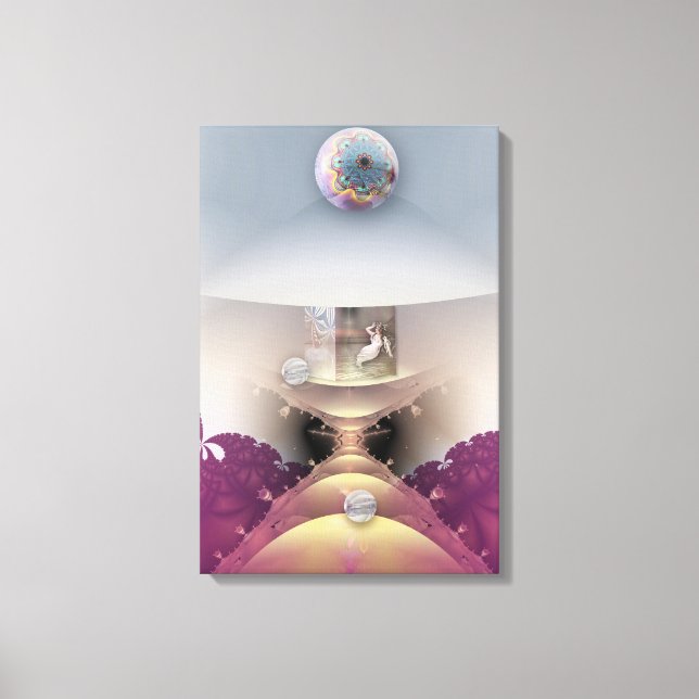 Mermaid's Dream, Fantasy digital art Canvas print (Front)