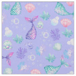 Mermaids Dream on Light Purple Fabric