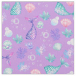 Mermaids Dream on Purple Fabric