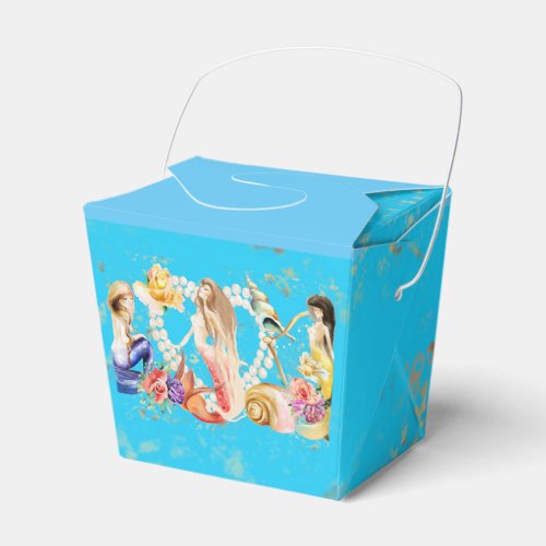 Mermaids Dream Romantic Florals and Pearl Heart Favor Boxes
