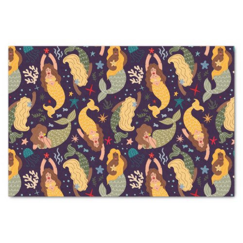 Mermaids Fish and Coral Fantasy Fairy Tale   Tissue Paper