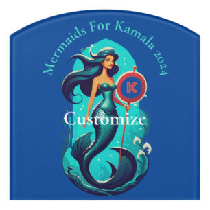 Mermaids For Kamala 2024 Thunder_Cove Door Sign
