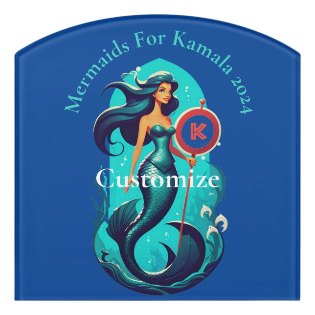 Mermaids For Kamala 2024 Thunder_Cove Door Sign (Contour Front)