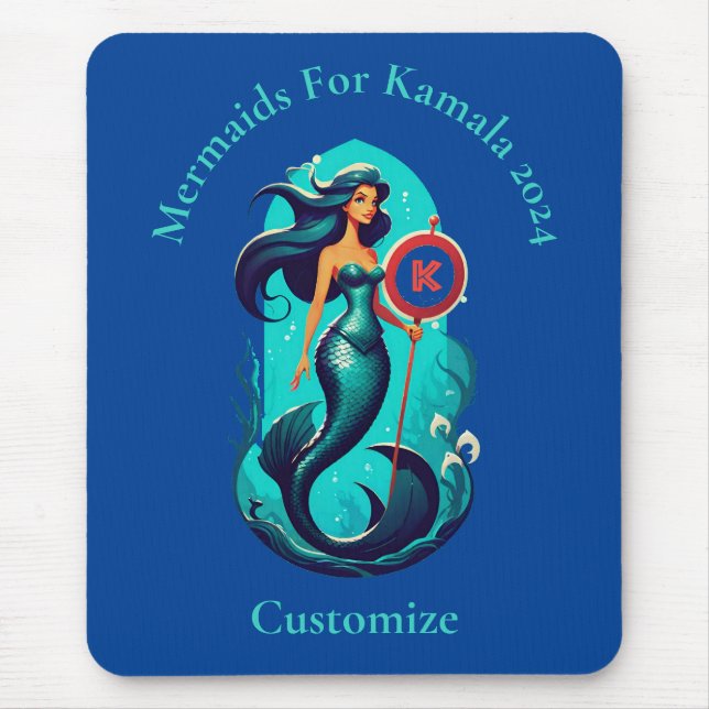 Mermaids For Kamala 2024 Thunder_Cove Mouse Pad (Front)
