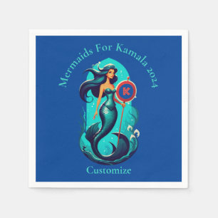 Mermaids For Kamala 2024 Thunder_Cove Napkins