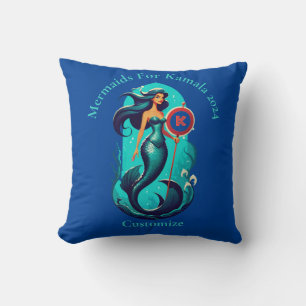 Mermaids For Kamala 2024 Thunder_Cove Throw Pillow