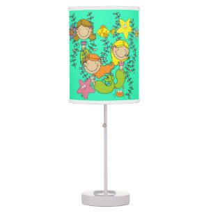 Mermaids in the Ocean Table Lamp