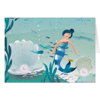 Mermaids in the Sea illustration Cards