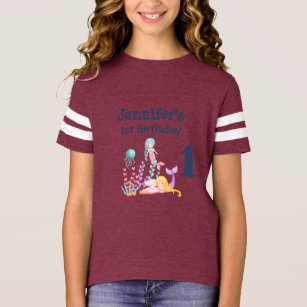 Mermaids & Jellyfish 1st Birthday T-Shirt