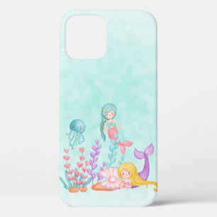 Mermaids & Jellyfish Under the Sea Watercolor iPhone 12 Case