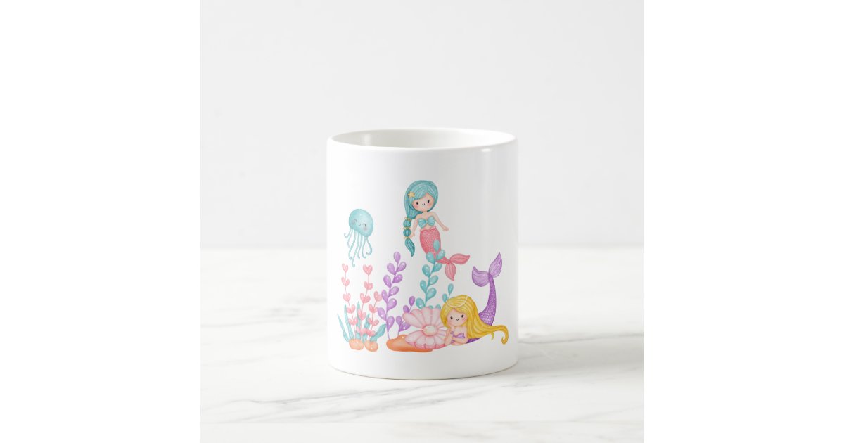 Personalized Mermaid Coffee Mug, Custom Mug, Gift for Her, Mermaid Tail,  Mermaid Life, Birthday Gift, Gift for Girl, Mermaid Coffee Cup 