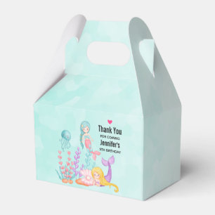 Mermaids & Jellyfish Under the Sea Watercolor Favor Boxes