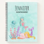 Mermaids & Jellyfish Under the Sea Watercolor Notebook