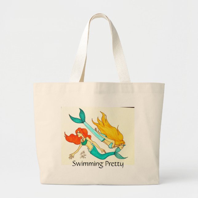 Mermaids Large Tote Bag (Front)