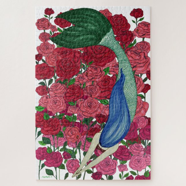 Mermaids Love Roses Jigsaw Puzzle (Vertical)