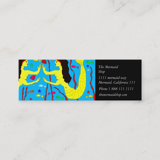 mermaids mini business card (Front)