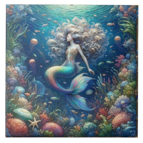 Mermaids Ocean Gala _ Vibrant Undersea Tile